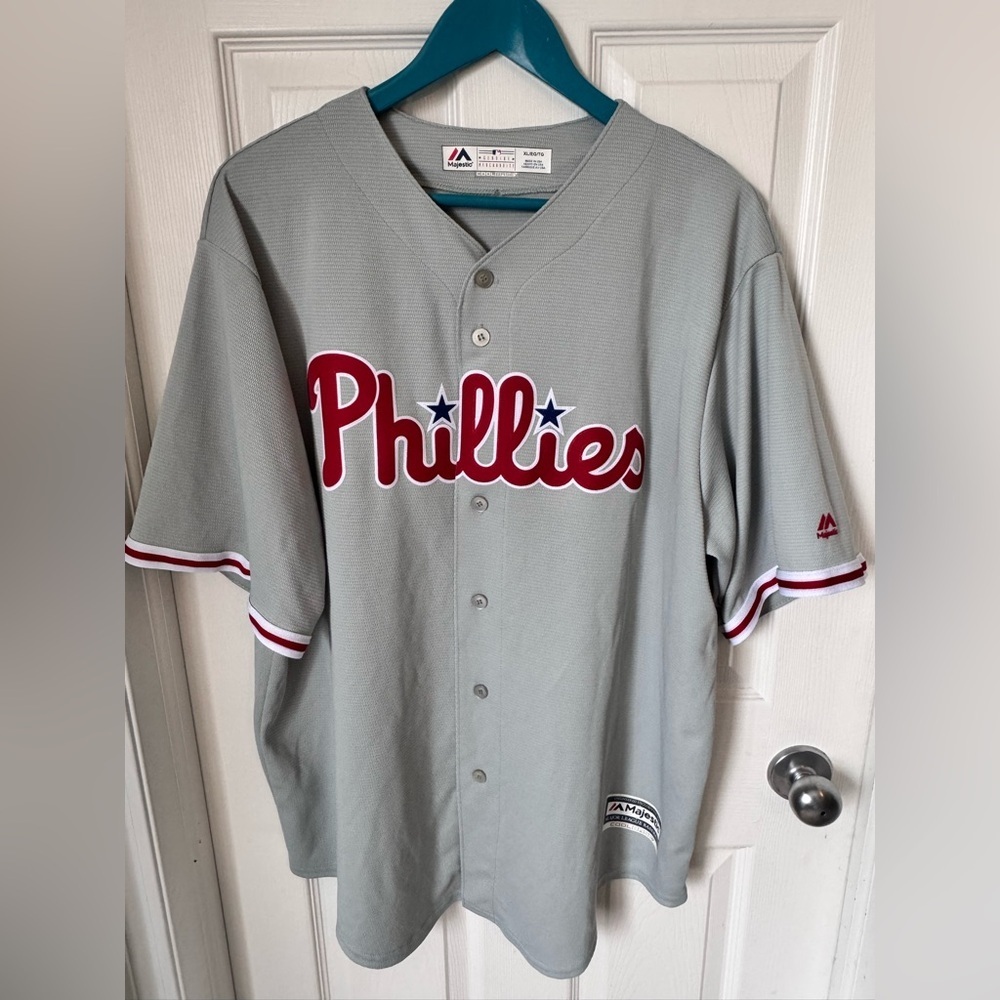 Majestic Bryce Harper Philadelphia Phillies MLB Baseball Jersey Size XL Mens